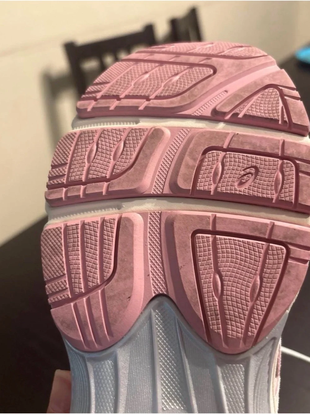 ASICS Women's White and Light Pink Athletic Sneakers